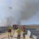 Imagen del dispositivo organizado por Bomberos del SPEIS para extinguir el incendio en Fontcalent