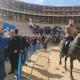 Imagen del alcalde de Alicante, Luis Barcala,en el acto de la Bendición de Animales, que se ha celebrado en la plaza de toros de Alicante