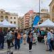 Imagen de la jornada de dinamización comercial en la plaza de la Montañeta de Alicante