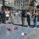 Imagen del alcalde de Alicante, Luis barcala, en el acto  en homenaje a a las víctimas del bombardeo del Mercado Central