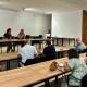 Imagen de la concejala de Comercio, Lidia López, en la reunión mantenida con las asociaciones y entidades comerciales de Alicante