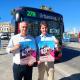 Imagen del concejal de Movilidad Urbana, Carlos de Juan, en la presentación del ‘BeachBus’