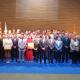 Imagen del alcalde de Alicante, Luis Barcala, en el acto con los voluntarios de Protección Civil y premiados 
