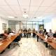 Imagen del alcalde de Alicante, Luis Barcala, en la reunión del Consejo de Administración de Mercalicante