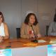 La técnico Dalia Rosas, la concejala de Acción Social, Julia Angulo, y el edil de Cultura, Daniel Simón.