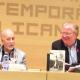 Mesa de la presentación, con el alcalde Miguel Valor y el historiador Joaquín Santo