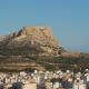 El castillo de santa Bárbara y parte de la muralla defensiva del entorno 