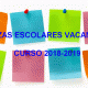 Plazas escolares vacantes. Curso 2018-2019